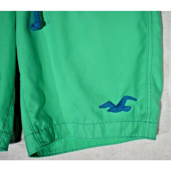 Hollister Board Shorts Swim Trunks Green Size M - Picture 3 of 8